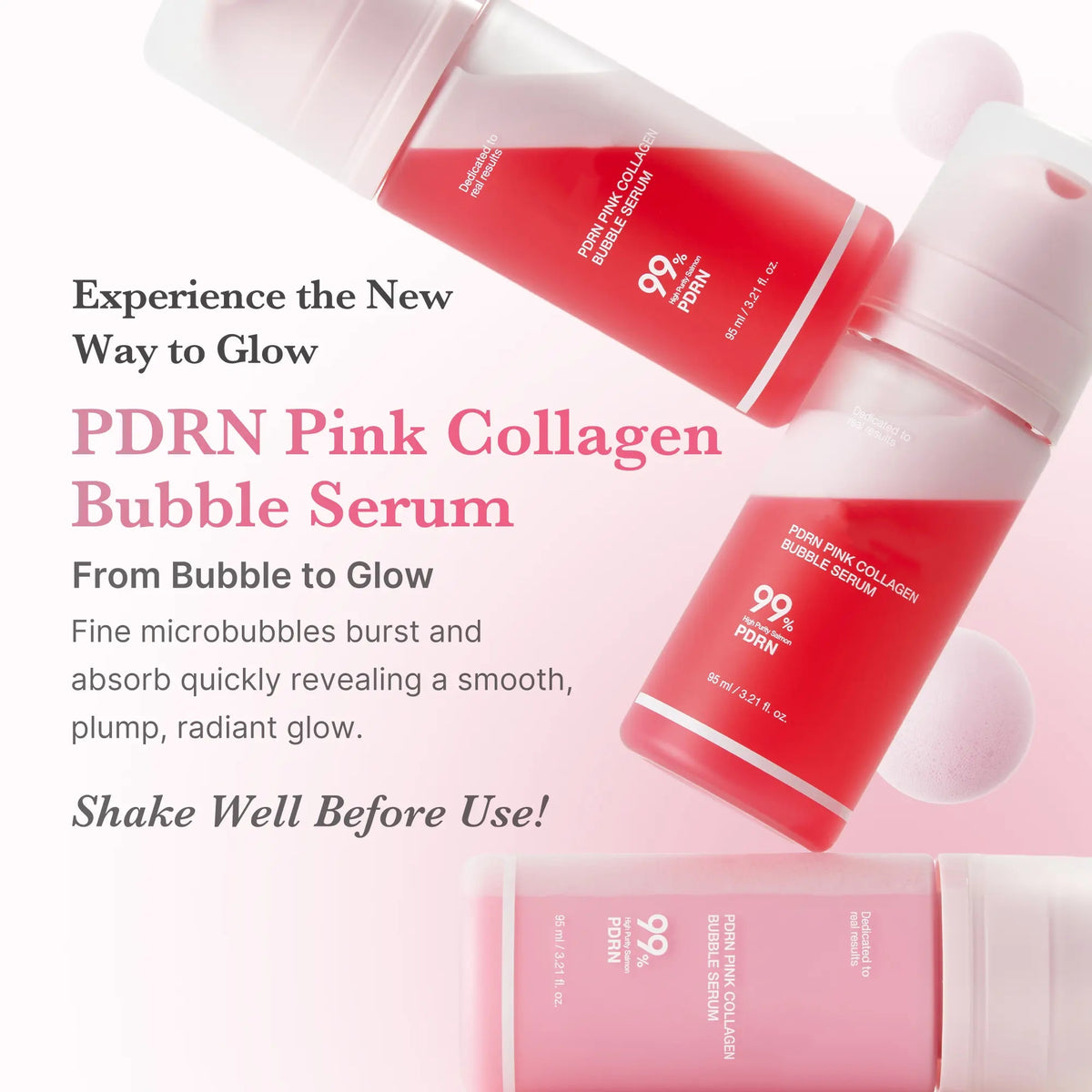 PDRN Pink Collagen Bubble Serum texture